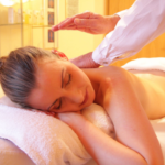 a woman during massage session